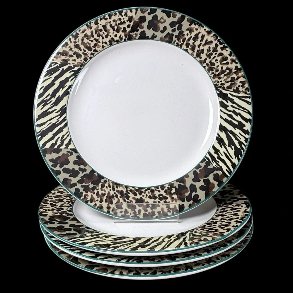 Vitromaster Jungle Animal Print Dinner Plate 10.5